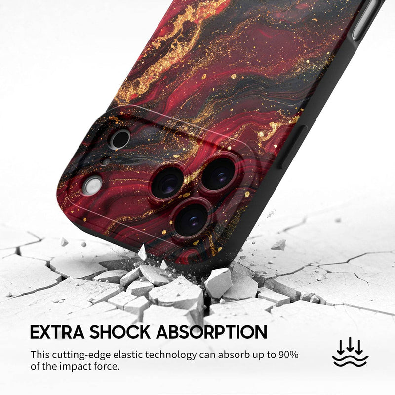Dark Red Gilt - iPhone Silicone Case