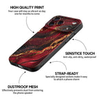 Dark Red Gilt - iPhone Silicone Case