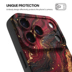 Dark Red Gilt - iPhone Silicone Case