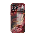 Dark Red Gilt - iPhone Glass Case