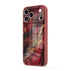 Dark Red Gilt - iPhone Glass Case