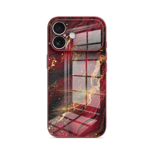 Dark Red Gilt - iPhone Glass Case