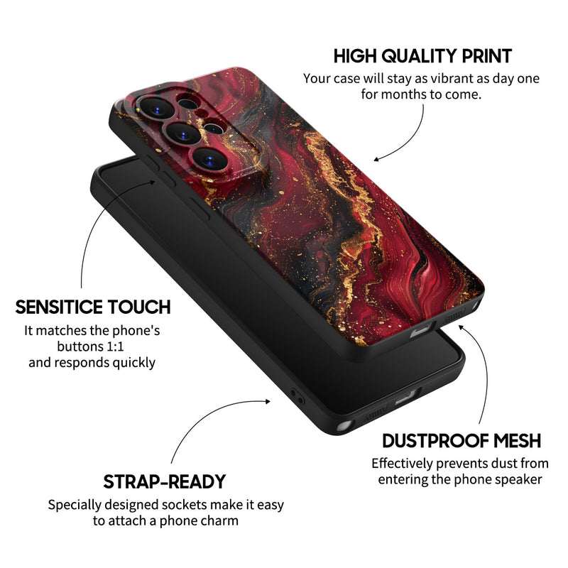 Dark Red Gilt - Samsung Silicone Case
