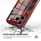 Dark Red Gilt - iPhone Glass Case