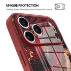 Dark Red Gilt - iPhone Glass Case