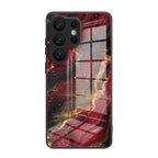Dark Red Gilt - Samsung Glass Case