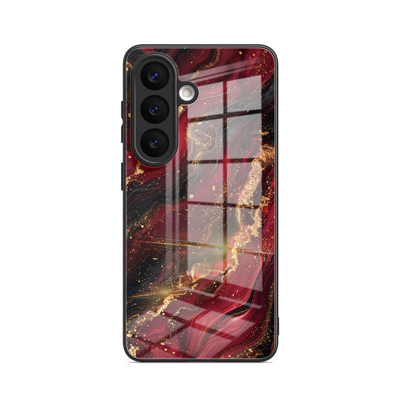 Dark Red Gilt - Samsung Glass Case