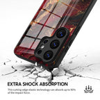 Dark Red Gilt - Samsung Glass Case