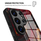 Dark Red Gilt - Samsung Glass Case