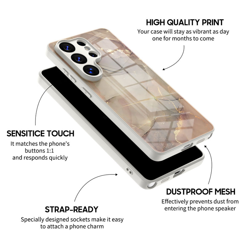 Elegant Brown - Samsung Glass Case