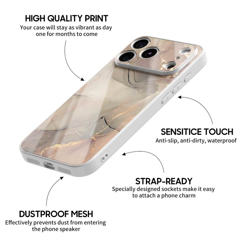 Elegant Brown - iPhone Glass Case