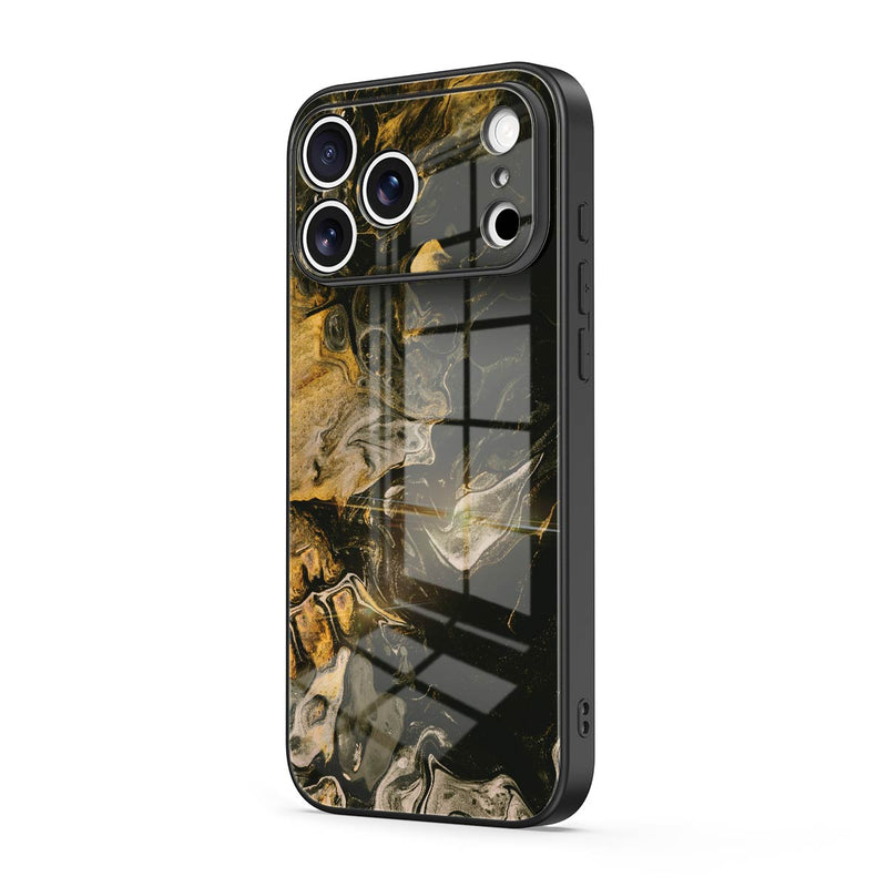 Obsidian Gold - iPhone Glass Case