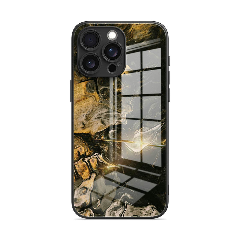 Obsidian Gold - iPhone Glass Case