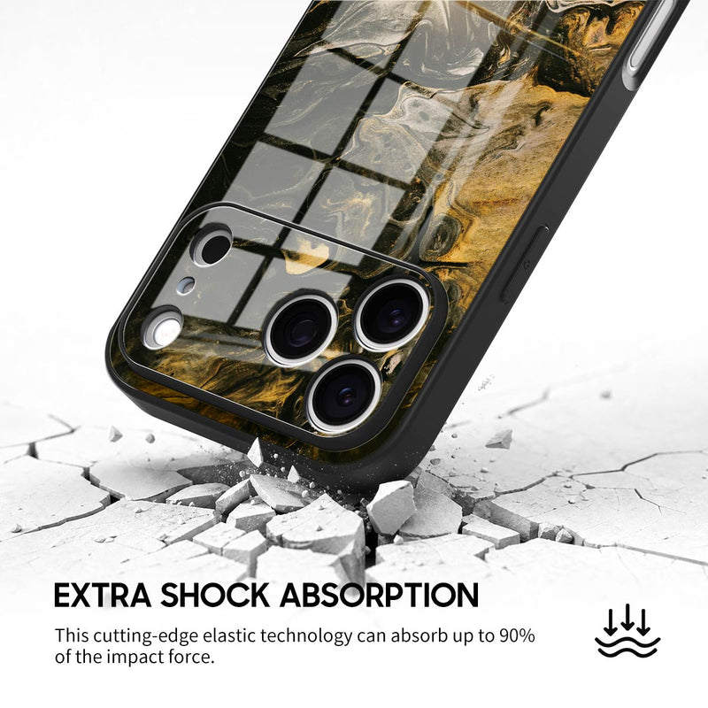 Obsidian Gold - iPhone Glass Case