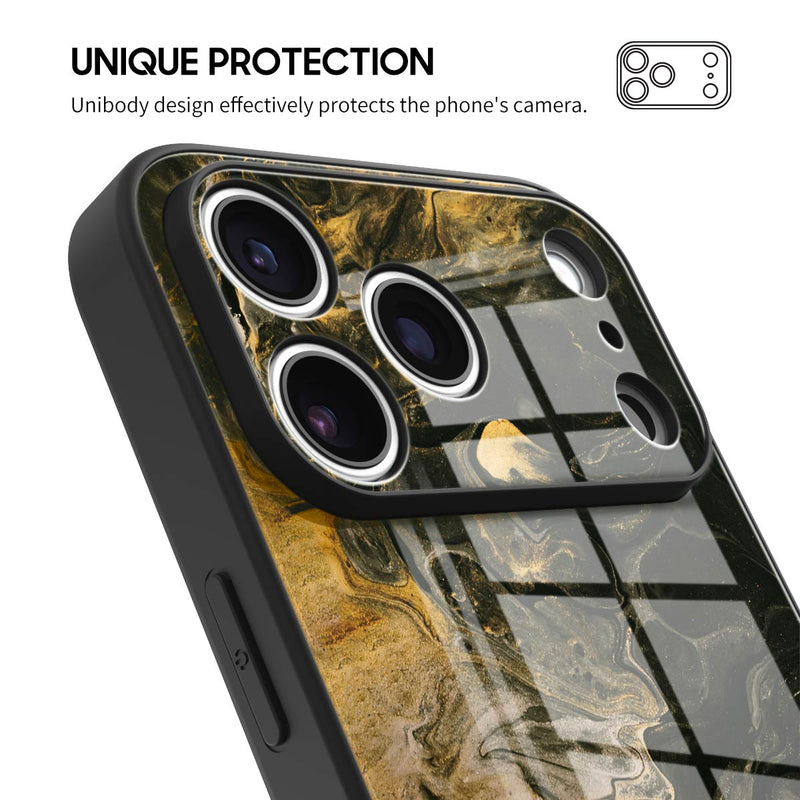 Obsidian Gold - iPhone Glass Case