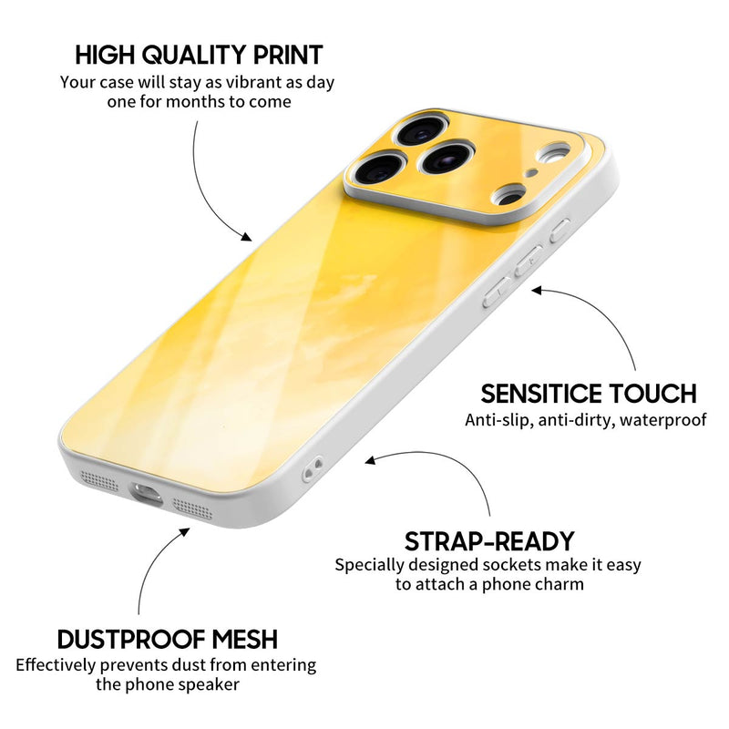Bright Yellow - iPhone Glass Case