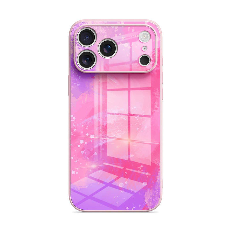 Pink Purple Coral - iPhone Glass Case
