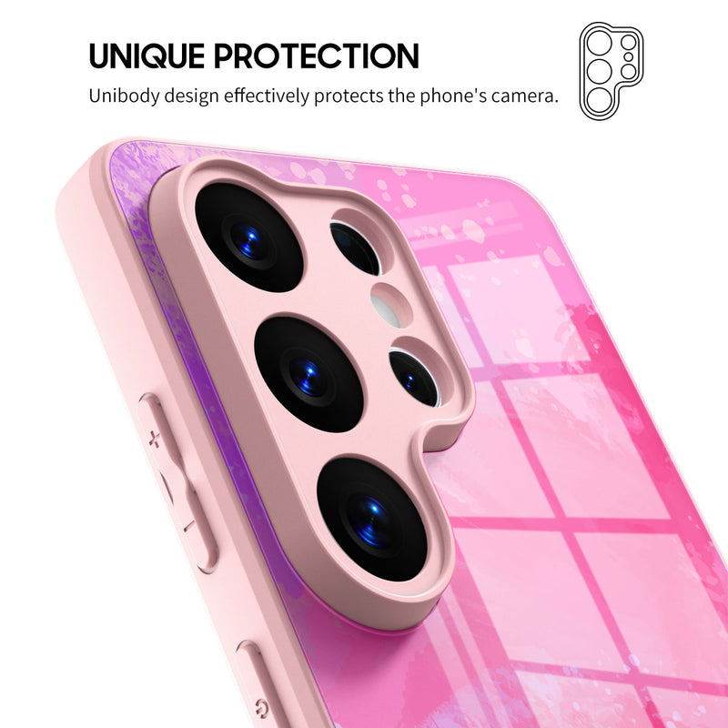 Pink Purple Coral - Samsung Glass Case