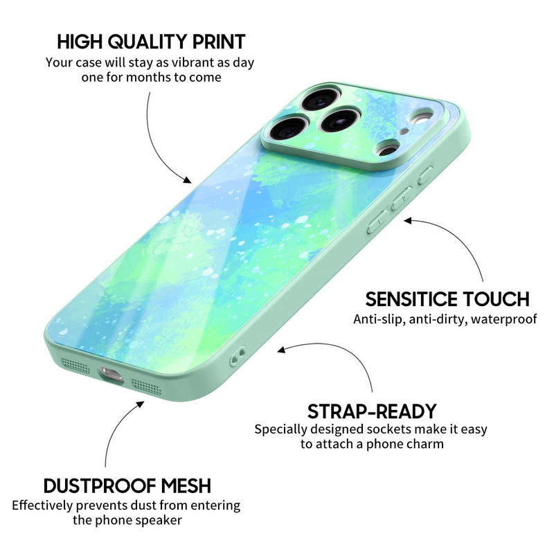 Fluorescent Jellyfish - iPhone Glass Case