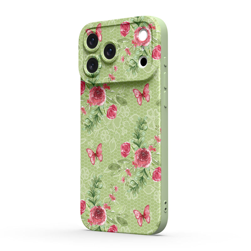 Butterfly Among Flowers - iPhone Silicone Case
