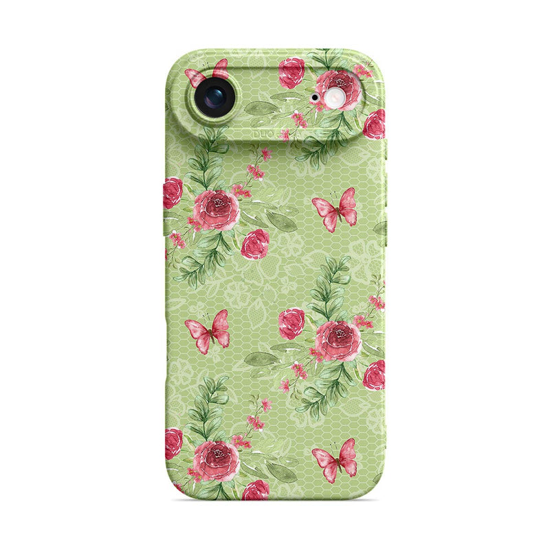 Butterfly Among Flowers - iPhone Silicone Case