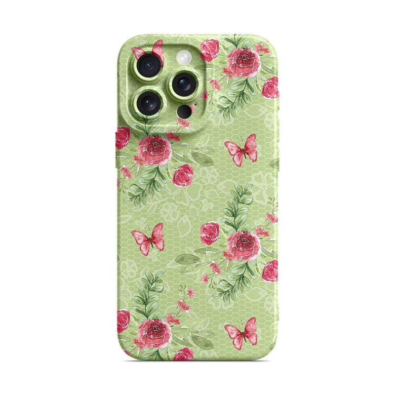 Butterfly Among Flowers - iPhone Silicone Case