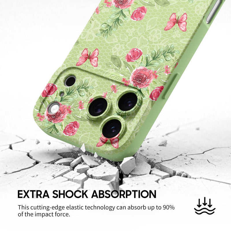 Butterfly Among Flowers - iPhone Silicone Case