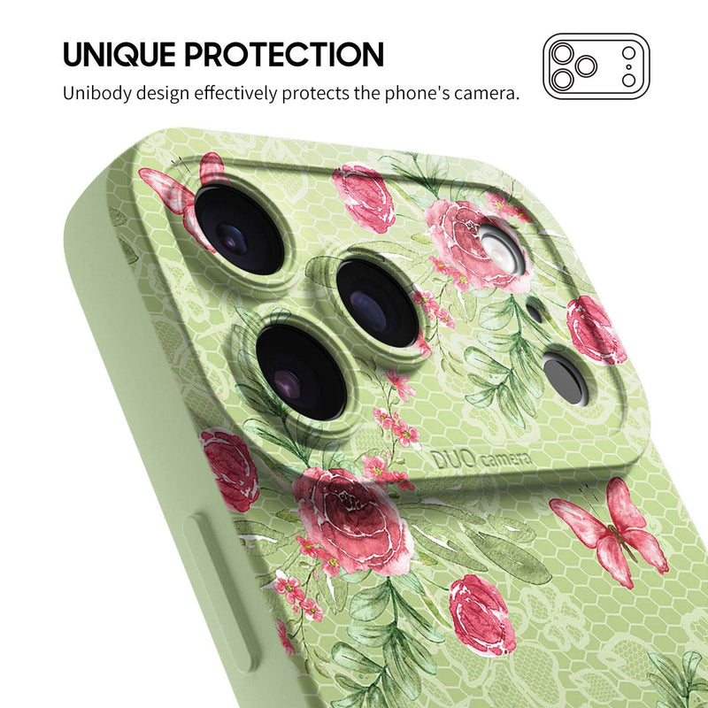 Butterfly Among Flowers - iPhone Silicone Case