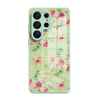 Butterfly Among Flowers - Samsung Glass Case