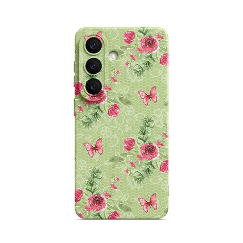 Butterfly Among Flowers - Samsung Silicone Case