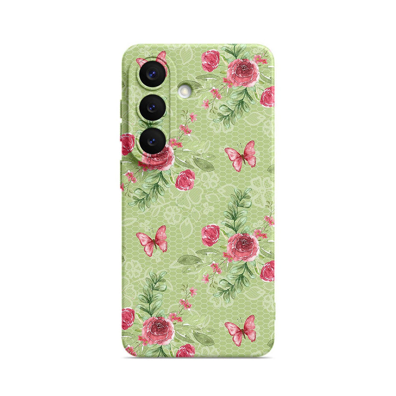 Butterfly Among Flowers - Samsung Silicone Case