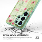 Butterfly Among Flowers - Samsung Glass Case
