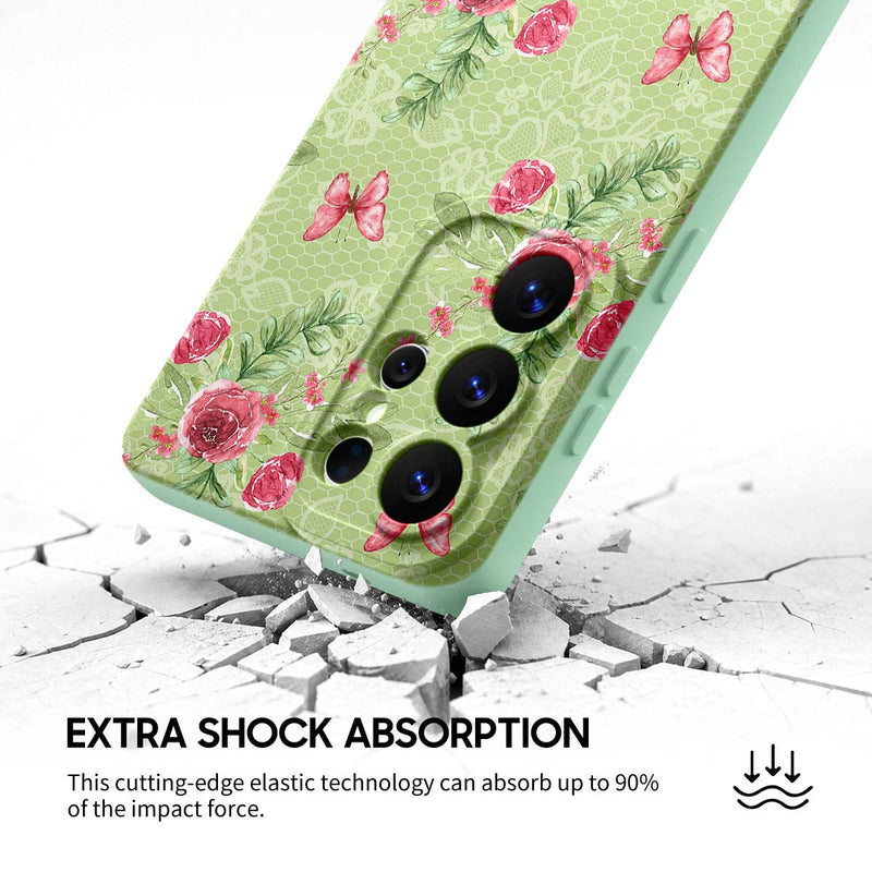 Butterfly Among Flowers - Samsung Silicone Case