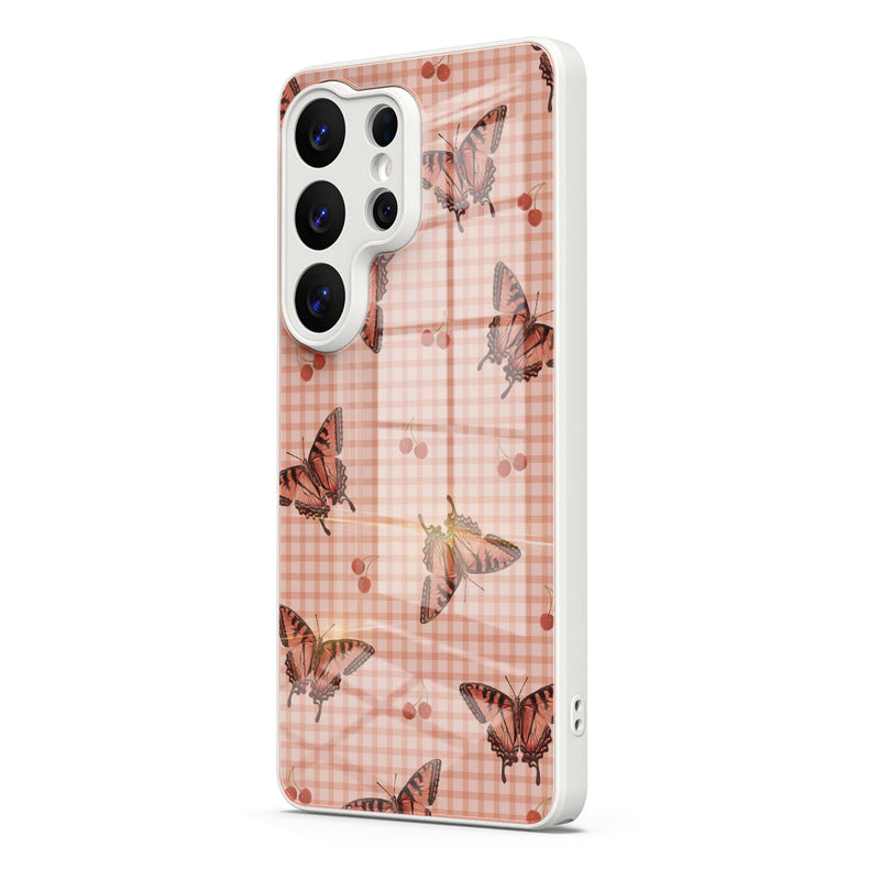 Dancing With Butterflies - Samsung Glass Case