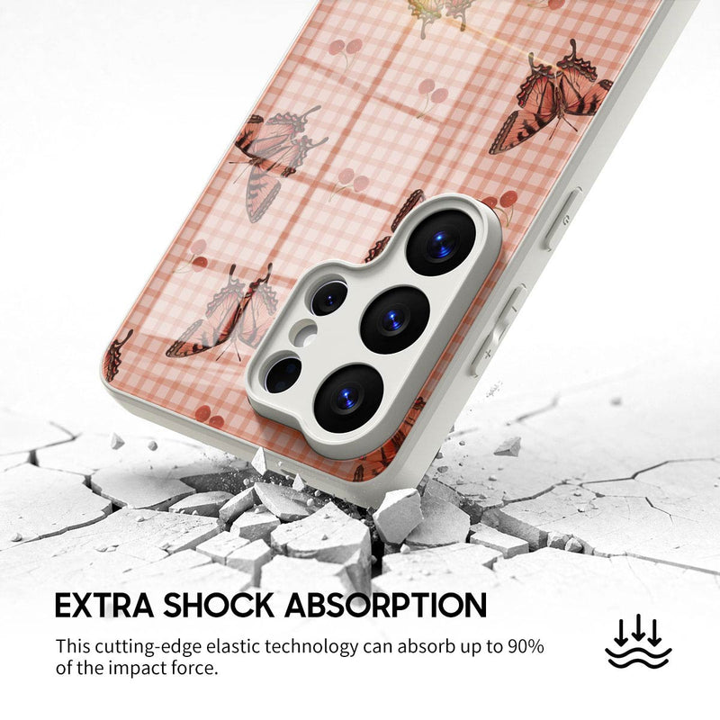 Dancing With Butterflies - Samsung Glass Case
