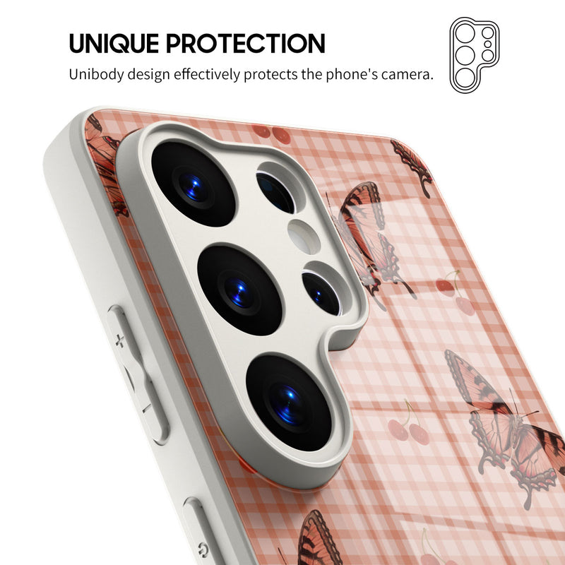 Dancing With Butterflies - Samsung Glass Case