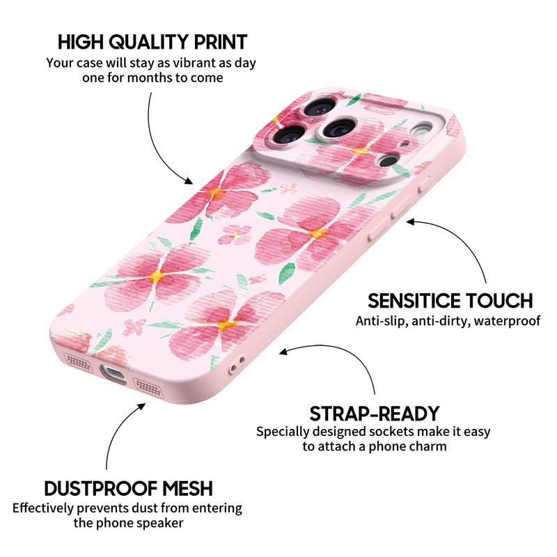 Pink Peach Blossom - iPhone Silicone Case