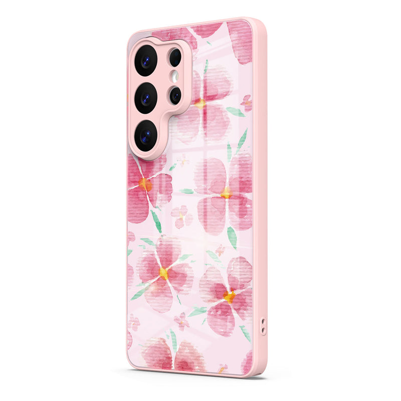 Pink Peach Blossom - Samsung Glass Case