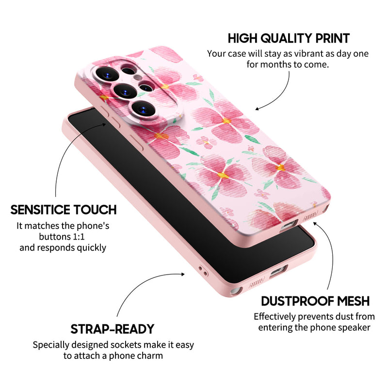 Pink Peach Blossom - Samsung Silicone Case