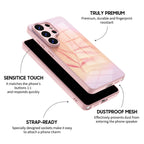 Pink Leaf - Samsung Glass Case