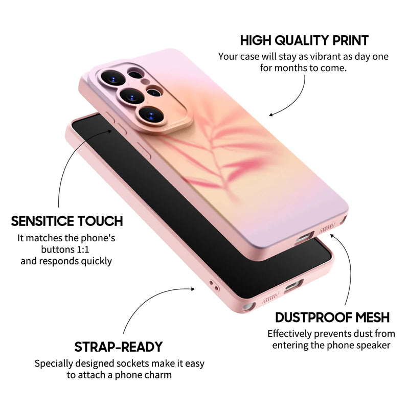 Pink Leaf - Samsung Silicone Case
