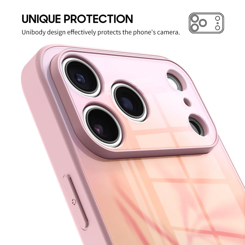 Pink Leaf - iPhone Glass Case