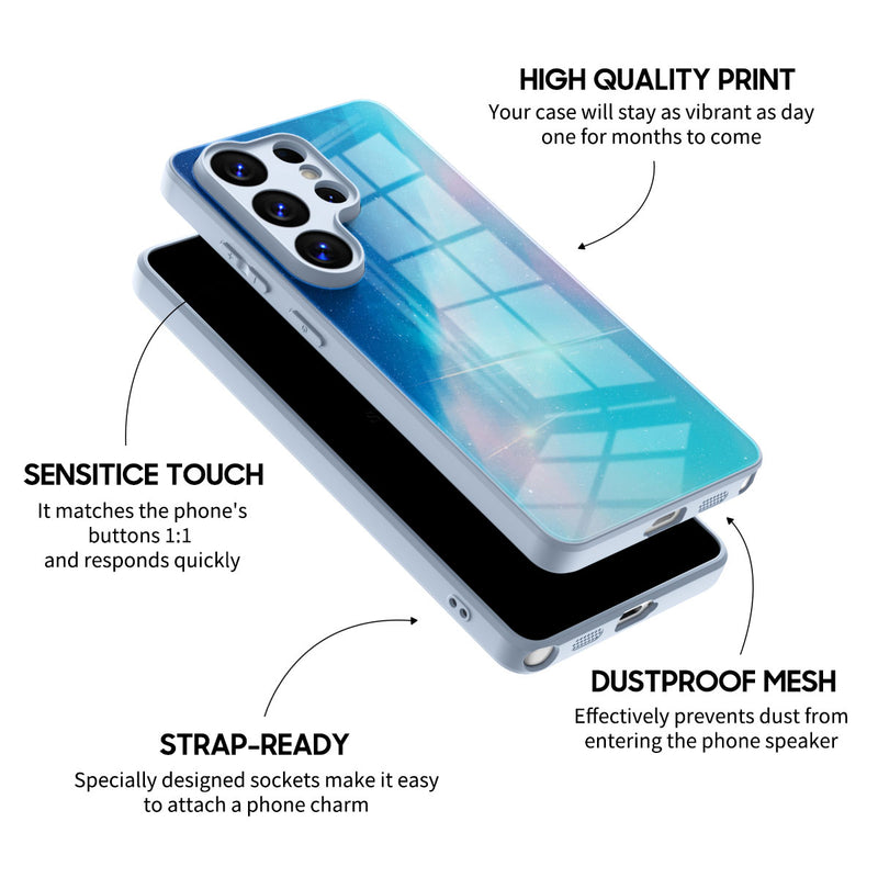 Blue Light Gradient - Samsung Glass Case