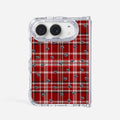 Fiery Red Plaid - iPhone Crystal Clear Case